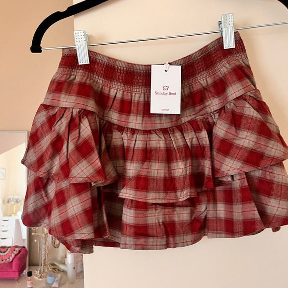 Sunday Best Dresses & Skirts - BNWT Sunday Best Plaid Ruffle Skirt